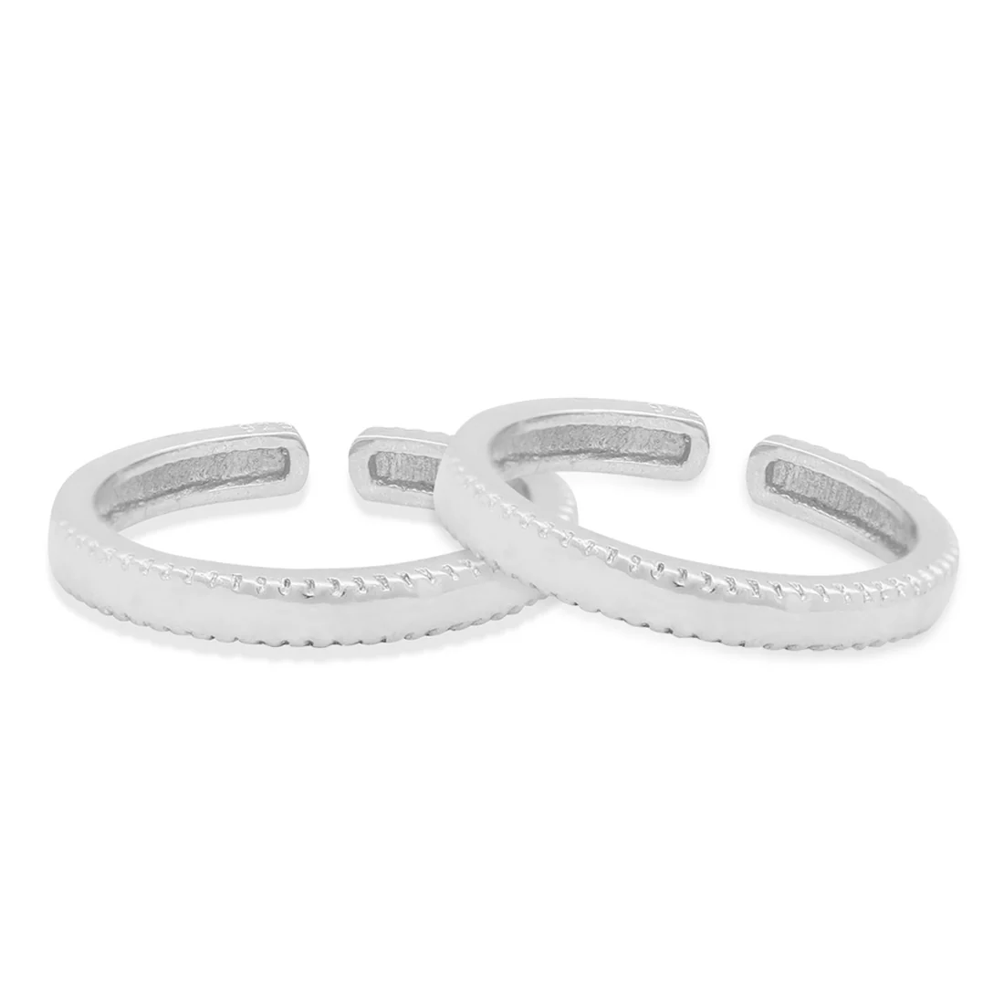 Minimal Rhodium Plated 925 Sterling Silver Toe Ring - Image 4