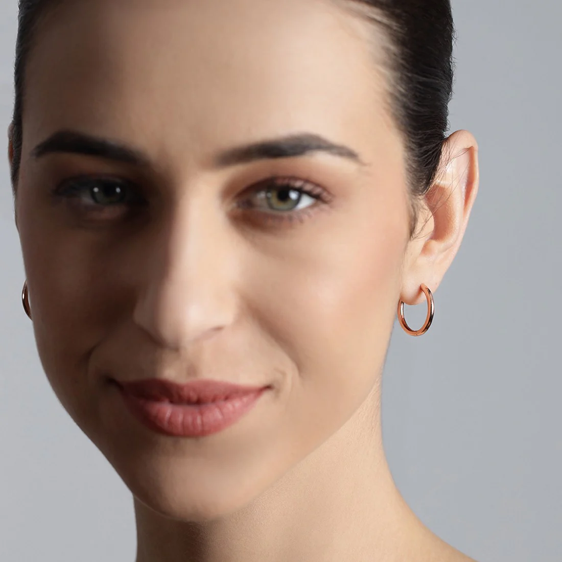 Minimal Rose Gold 925 Sterling Silver Earrings - Image 3