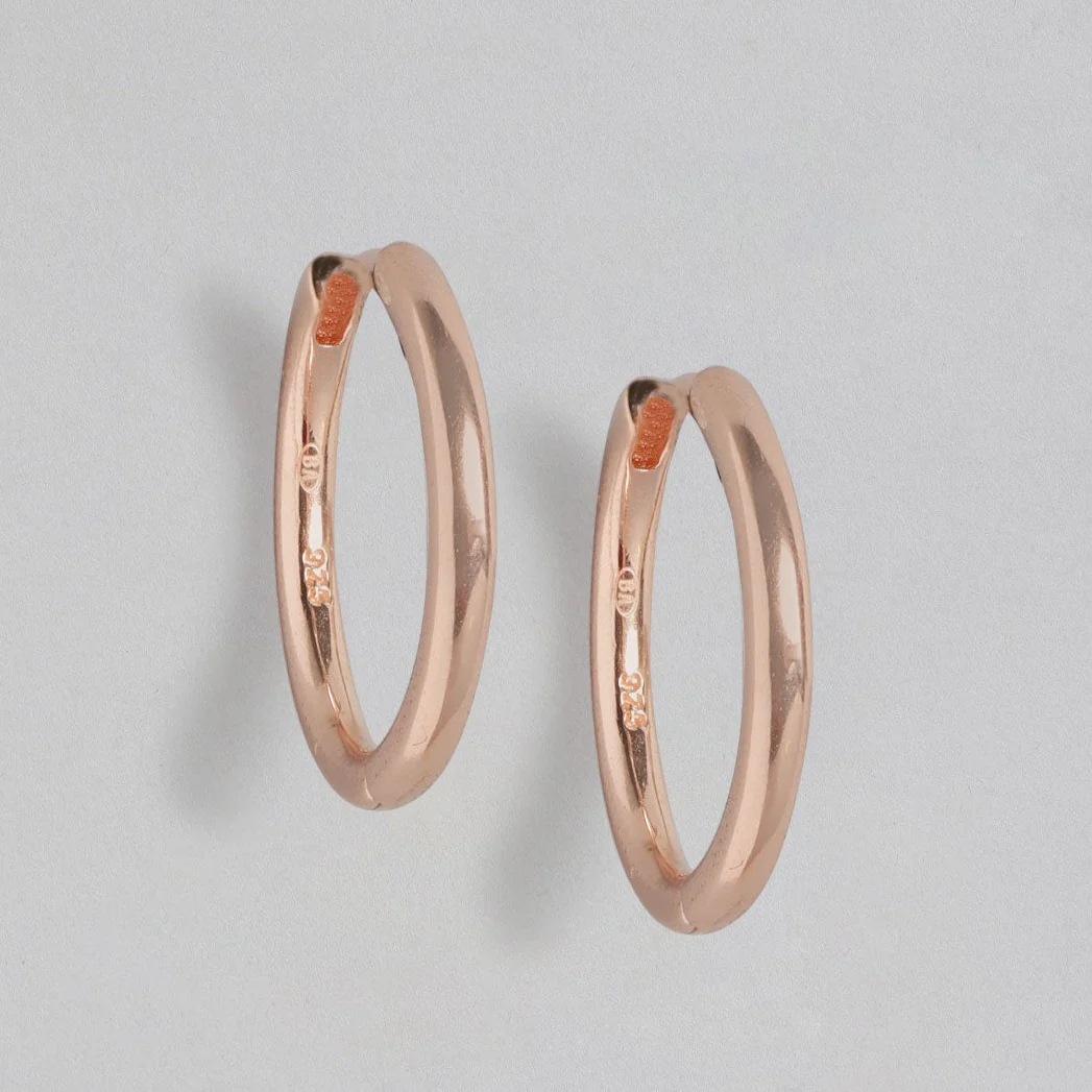 Minimal Rose Gold 925 Sterling Silver Earrings - Image 4