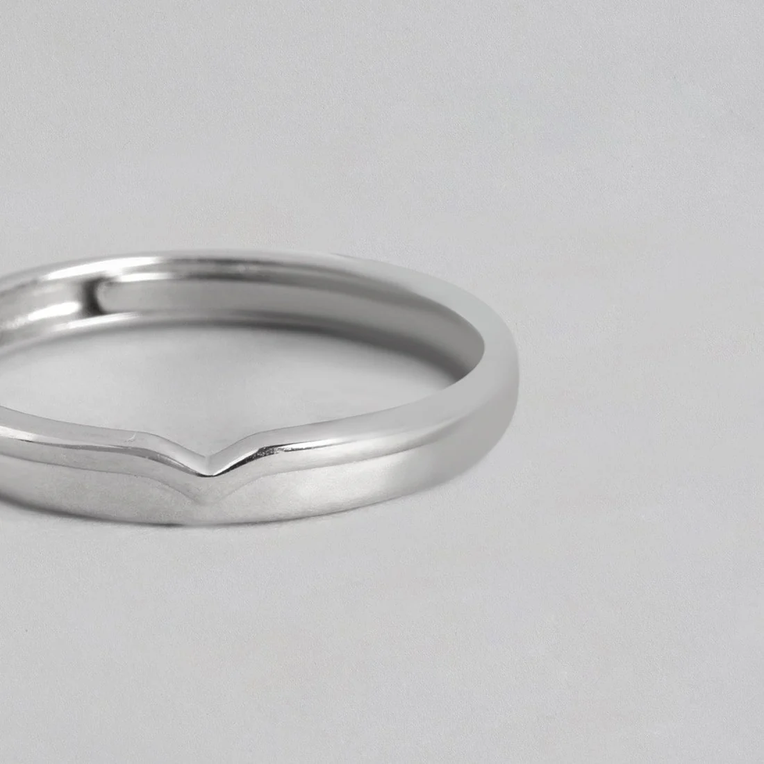 Minimalistic Rhodium Plated 925 Sterling Silver Ring for Him (Adjustable) - Image 6