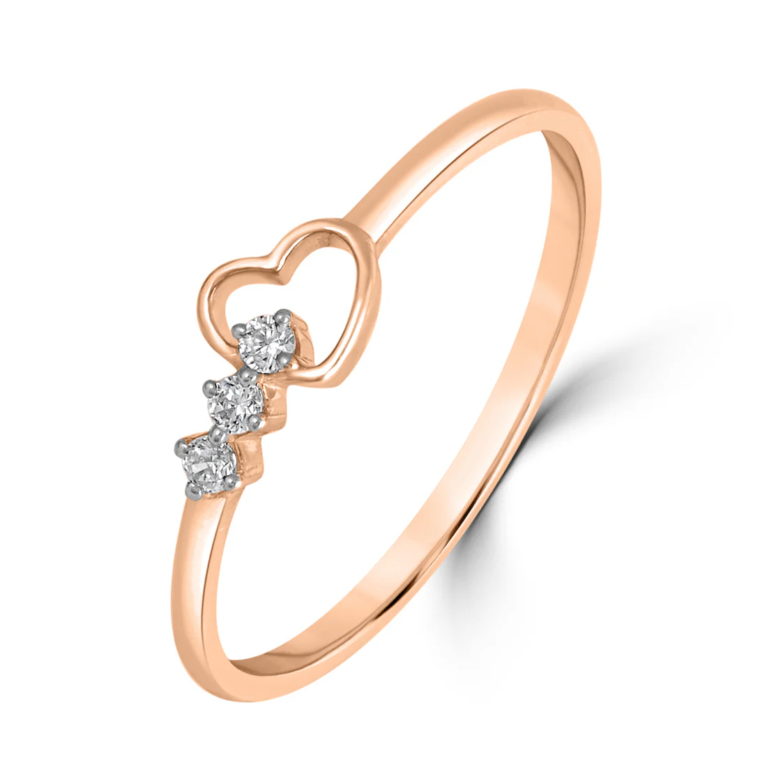 Miraculous Trio Gold Ring with with Lab Grown Diamond - Image 3