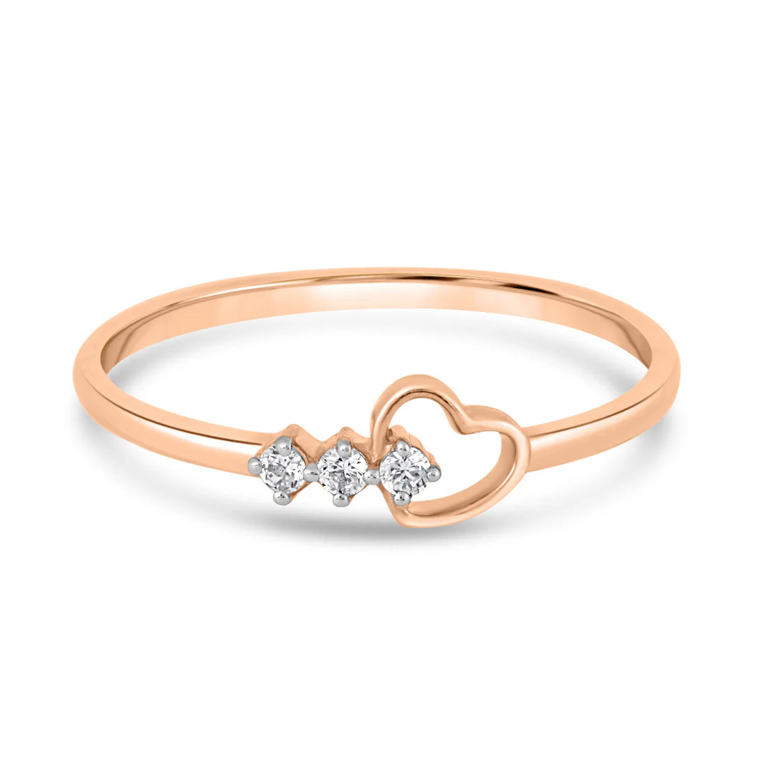 Miraculous Trio Gold Ring with with Lab Grown Diamond - Image 4