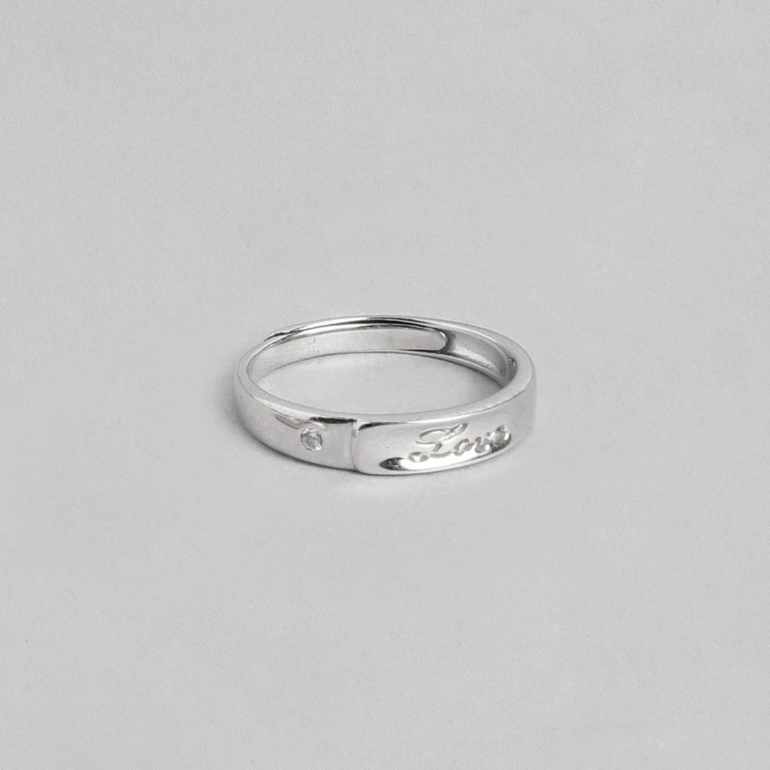 Modern Love Mens 925 Sterling Silver Ring for Him (Adjustable) - Image 5