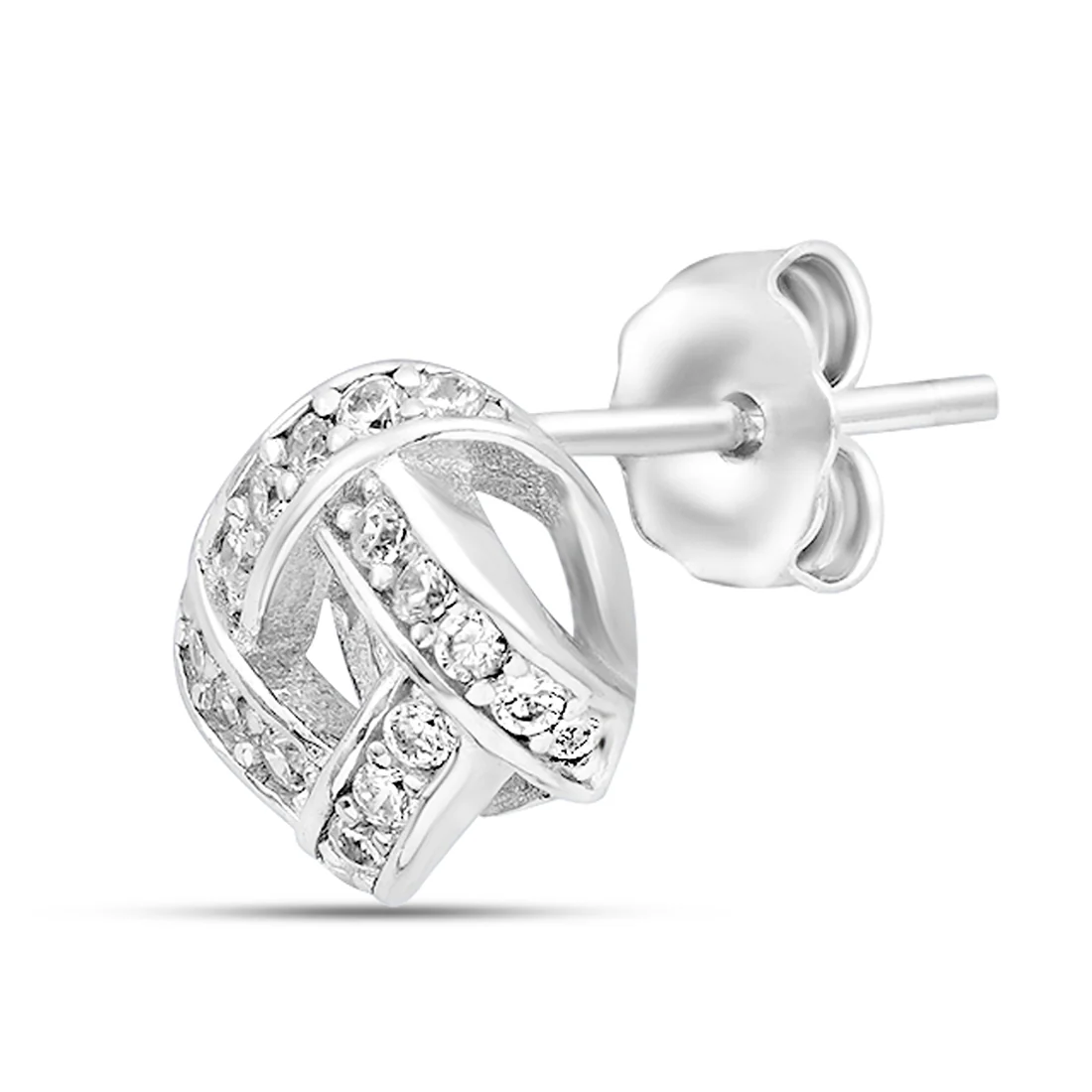 Modern Radiance Rhodium-Plated 925 Sterling Silver Square Earrings - Image 5