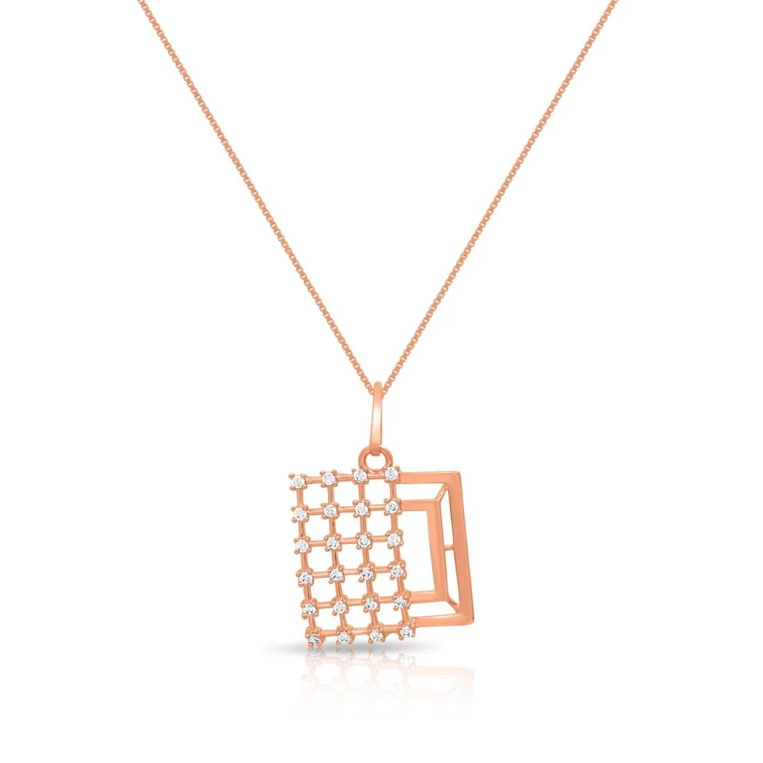 Modern Rose Gold-Plated 925 Sterling Silver Geometric Pendant - Image 4