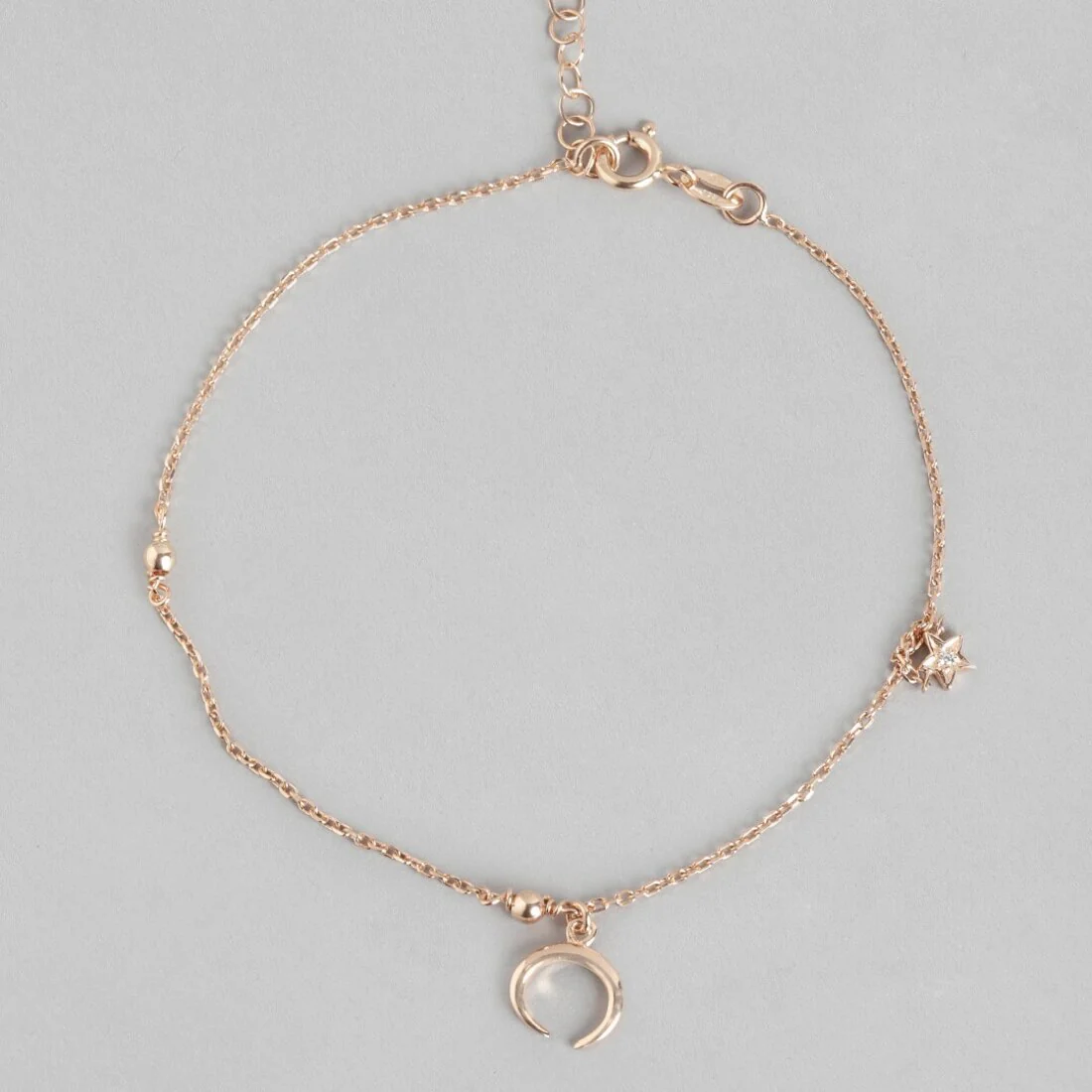 The Moon 925 Sterling Silver Anklet in Rose Gold - Image 9