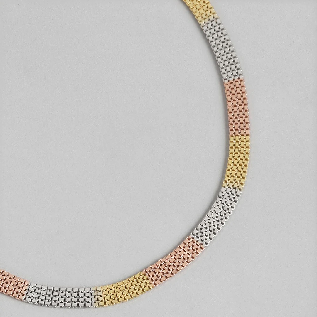Multi Toned 925 Sterling Silver Anklet - Image 10