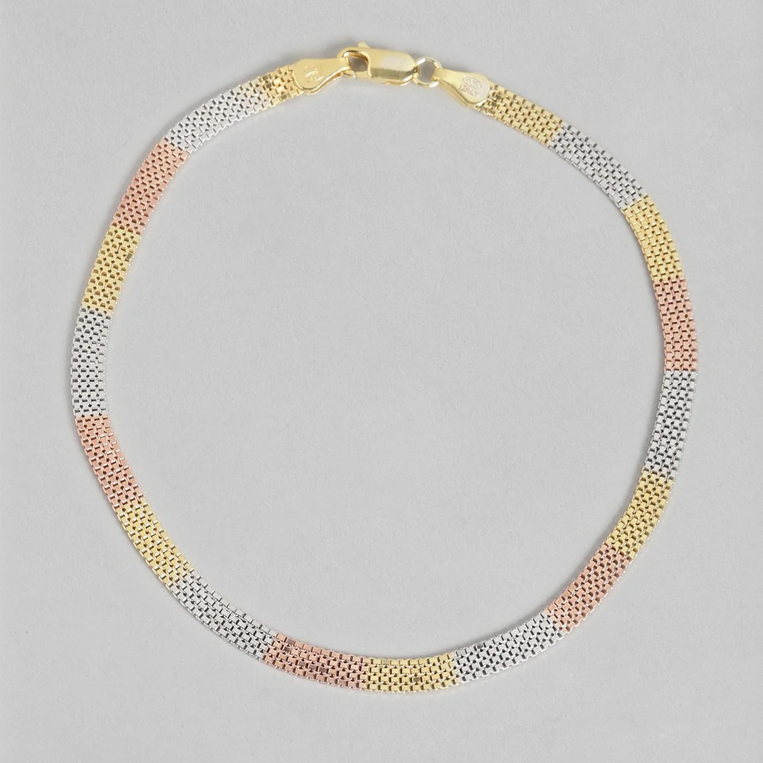 Multi Toned 925 Sterling Silver Anklet - Image 7