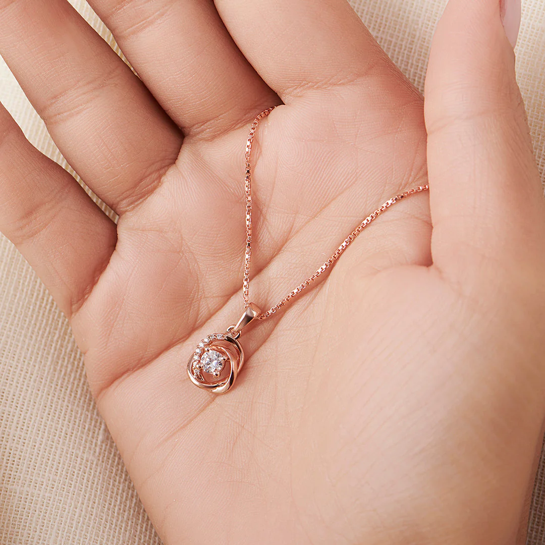 Kimirica x Zavya My Universe Rose Gold Silver Necklace - Image 7