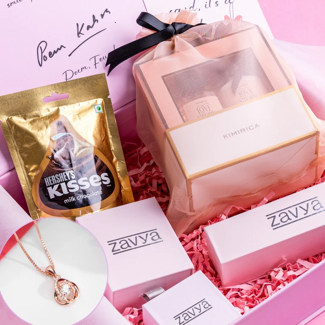 Kimirica x Zavya My Universe Rose Gold Silver Necklace