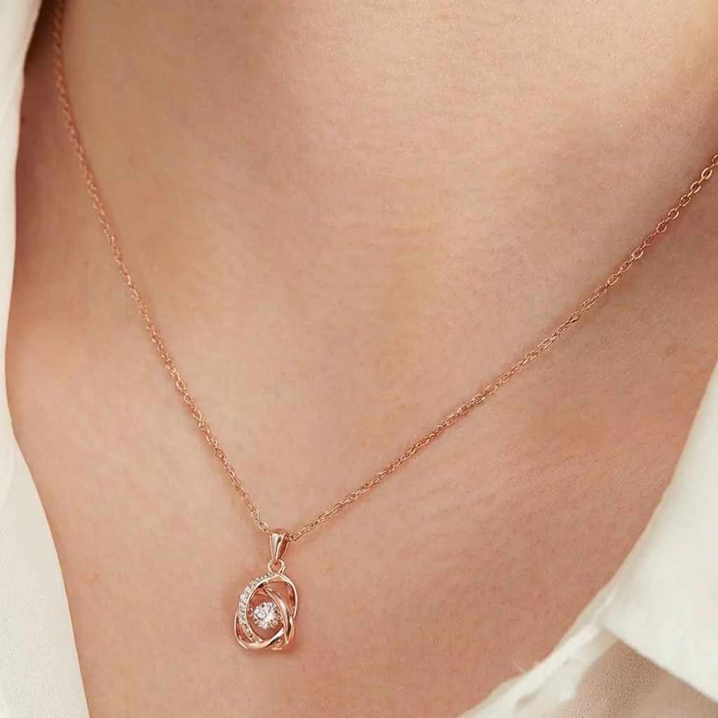 My Universe Rose Gold Silver Necklace With Link Chain - Image 2