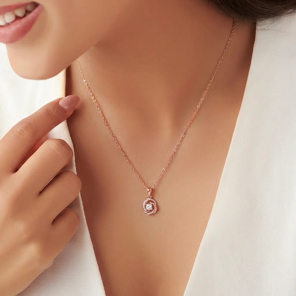 My Universe Rose Gold Silver Necklace With Link Chain - Image 3