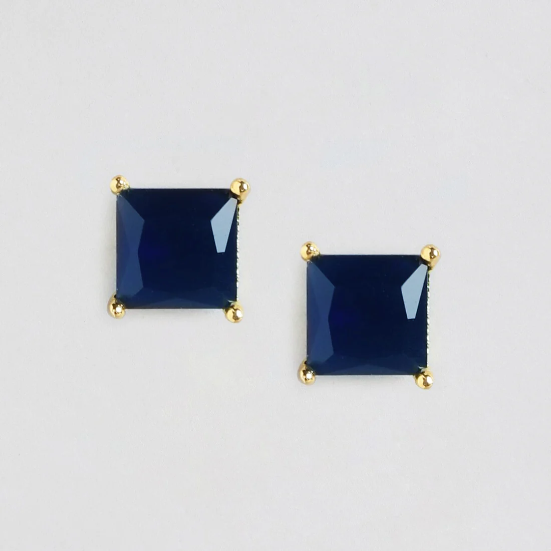 Mystic Nightfall Gold-Plated 925 Sterling Silver Stud Earrings - Image 3
