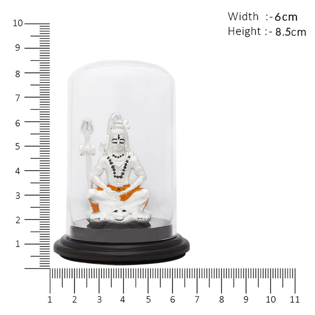 Mystical Reverence Rhodium-Plated 999 Silver Lord Shiva Ji Idol - Image 5