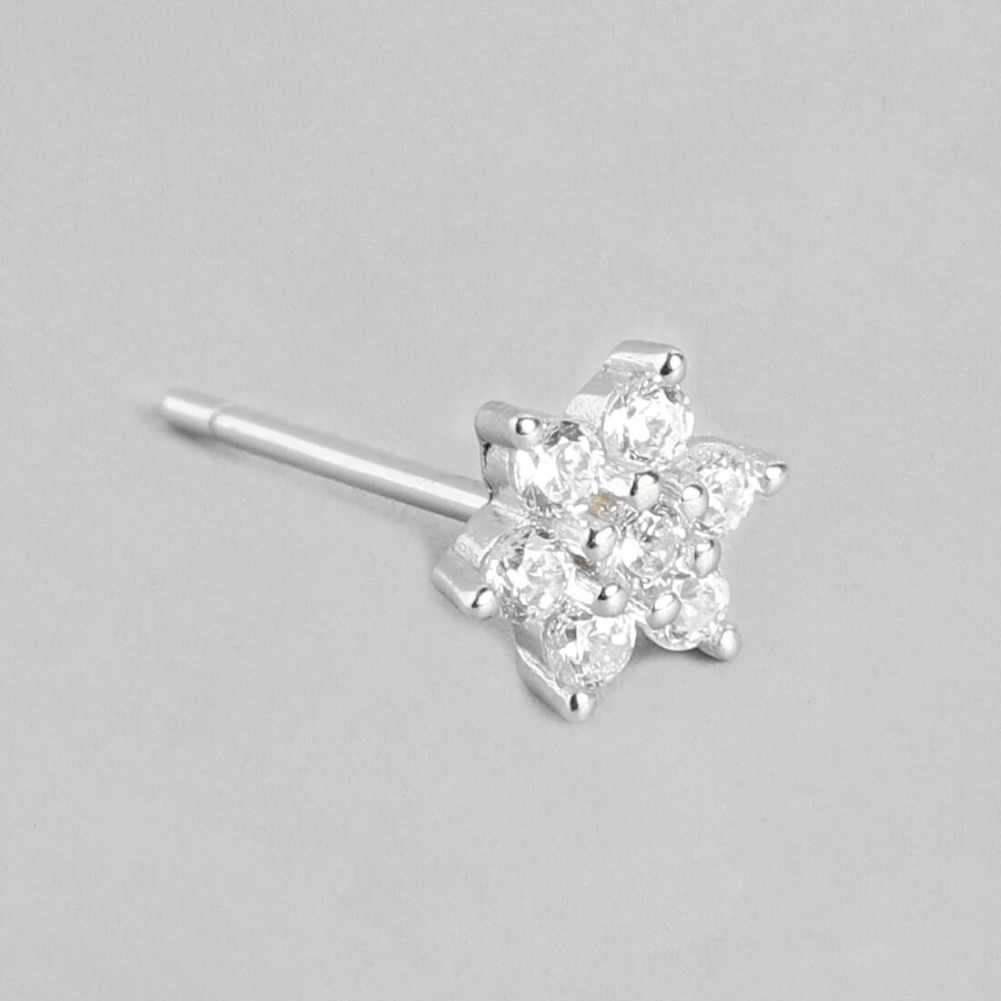 Enchanting Nakshatra Floral Studs 925 Silver Earrings - Image 7