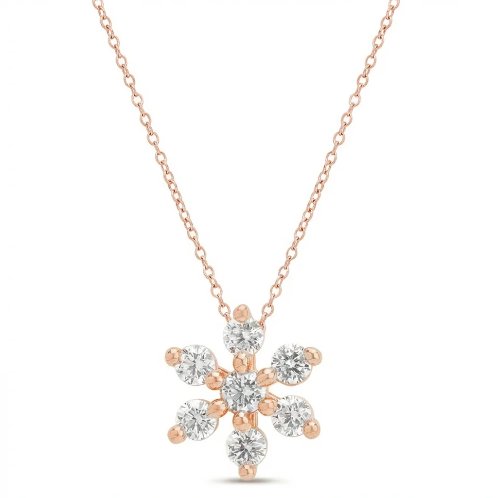 Nakshatra Rose Gold Plated 925 Sterling Silver Necklace link Chain - Image 5
