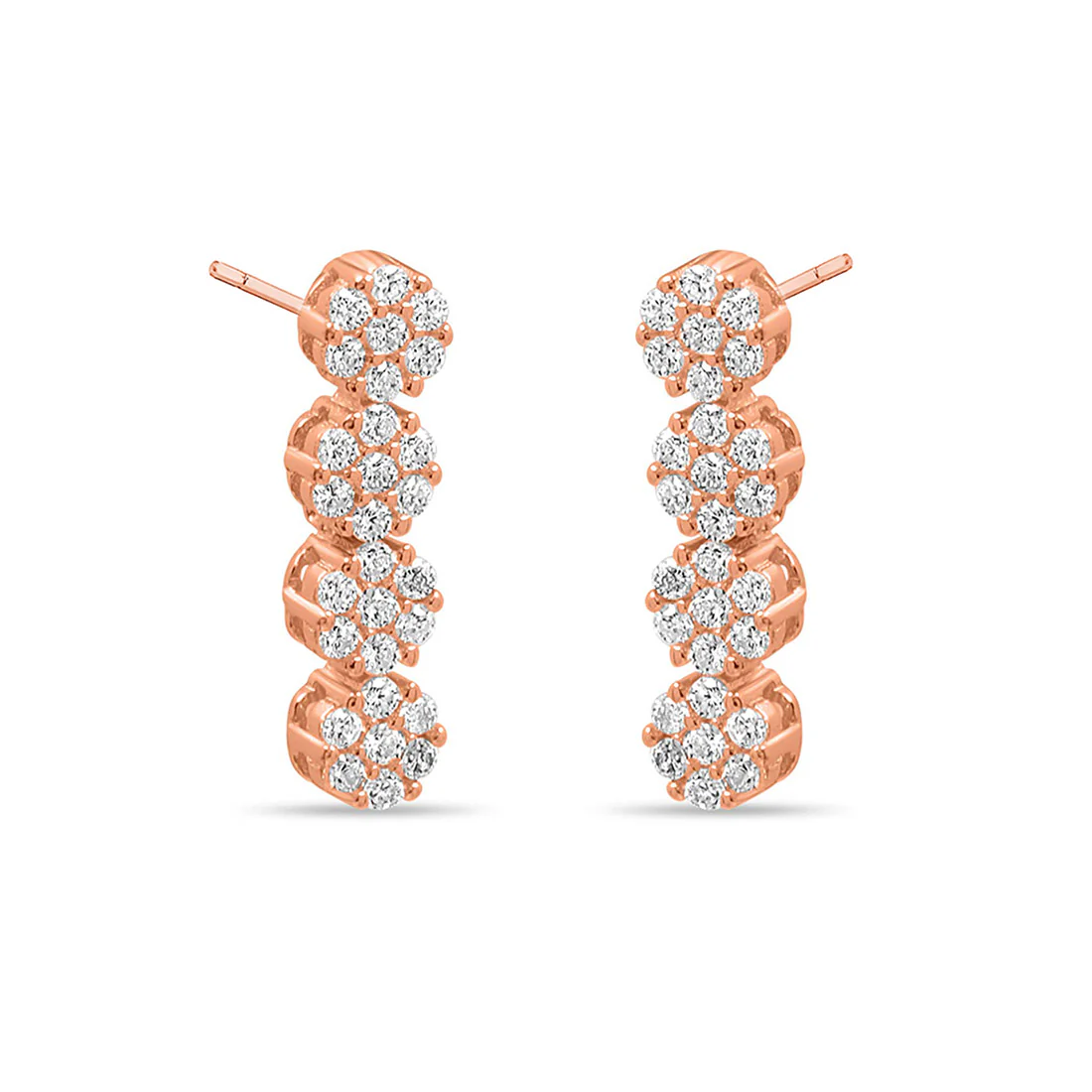 Nature’s Grace Rose Gold Plated 925 Sterling Silver Earrings - Image 5