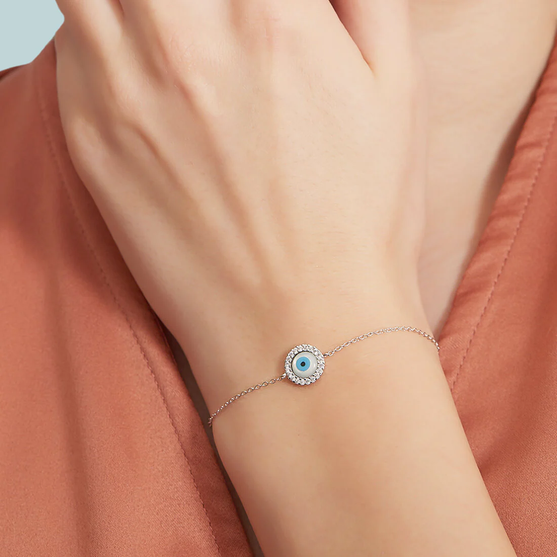 Turkish Evil Eye 925 Silver jewellery Set - Image 2
