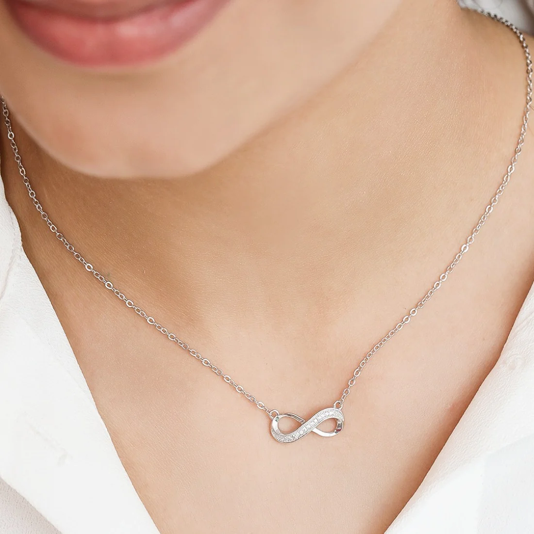 Infinite Love Together 925 Silver Infinity Necklace Gift Hamper - Image 3