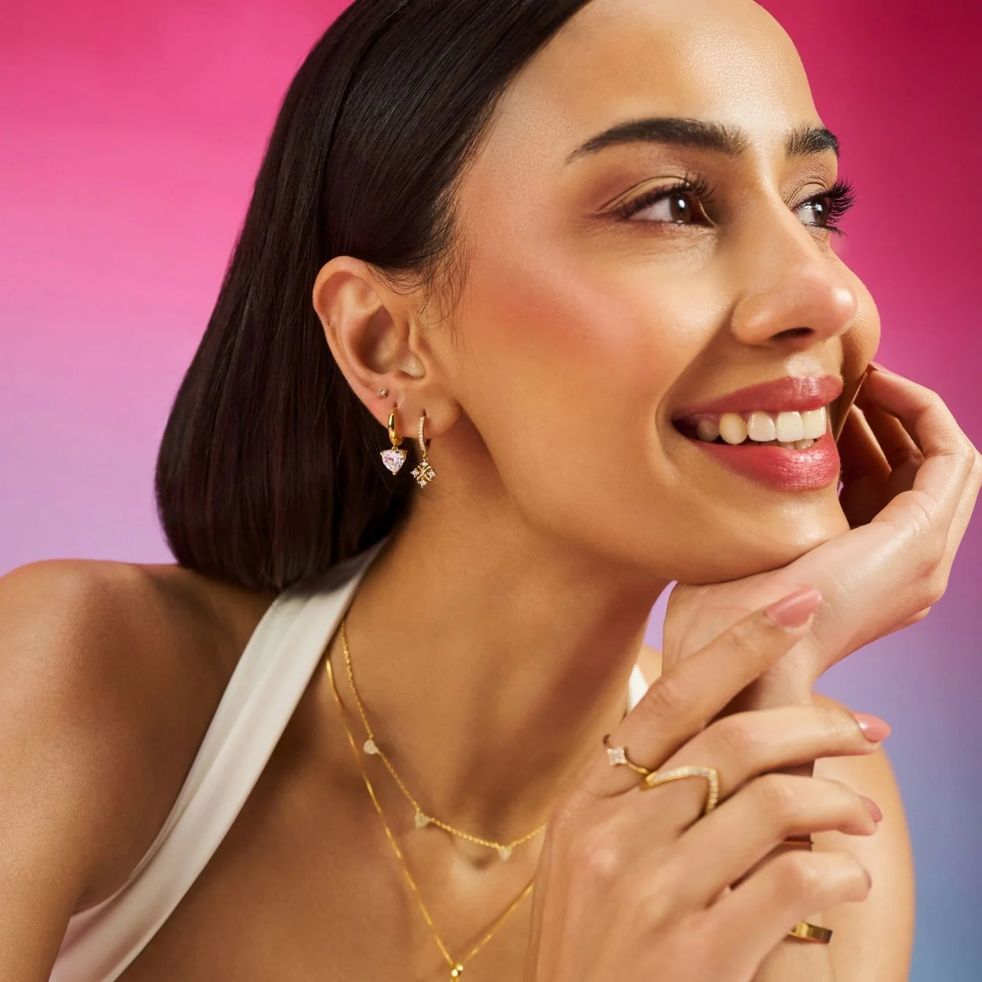 Dainty Heartline Gold Plated 925 Sterling Silver Necklace - Image 3