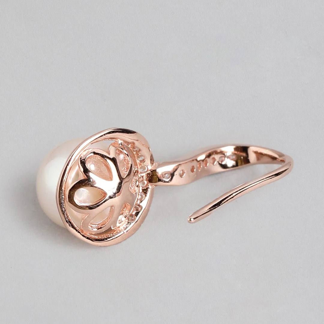 Ocean Blush Freshwater Pearl Rose Gold-Plated 925 Sterling Silver Jewelry Set - Image 7