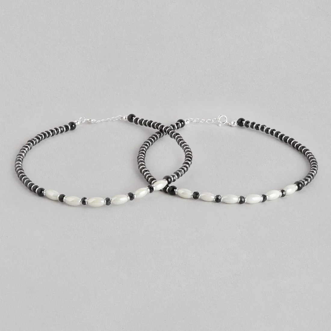 Peach Stone 925 Sterling Silver Anklet - Image 4