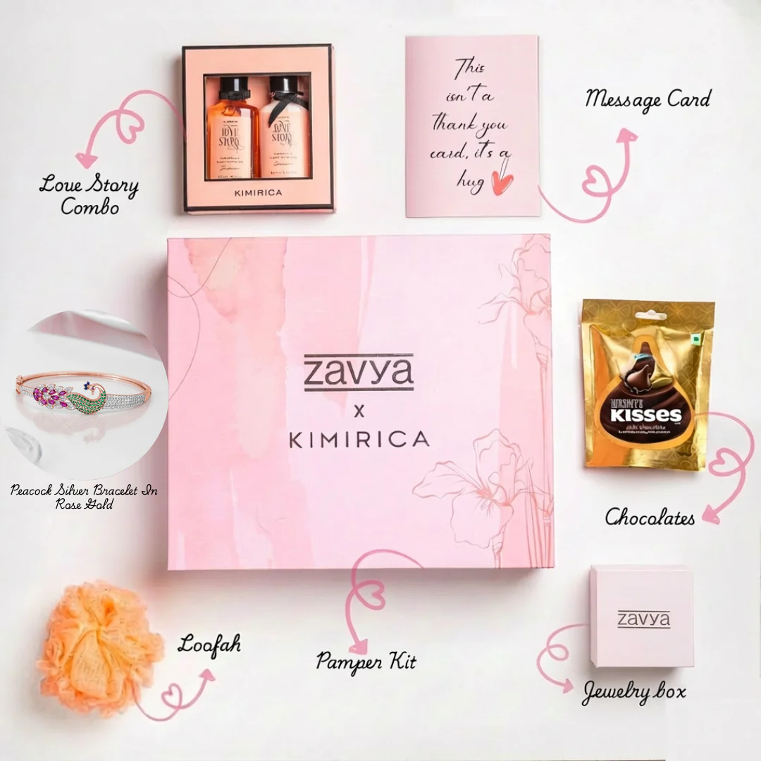 Kimirica x Zavya Peacock Silver Bracelet In Rose Gold - Image 2