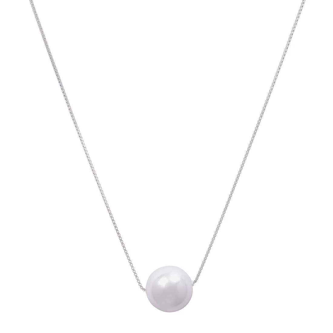 Pearl Eyed Senorita 925 Silver Rhodium Plated Necklace - Image 8