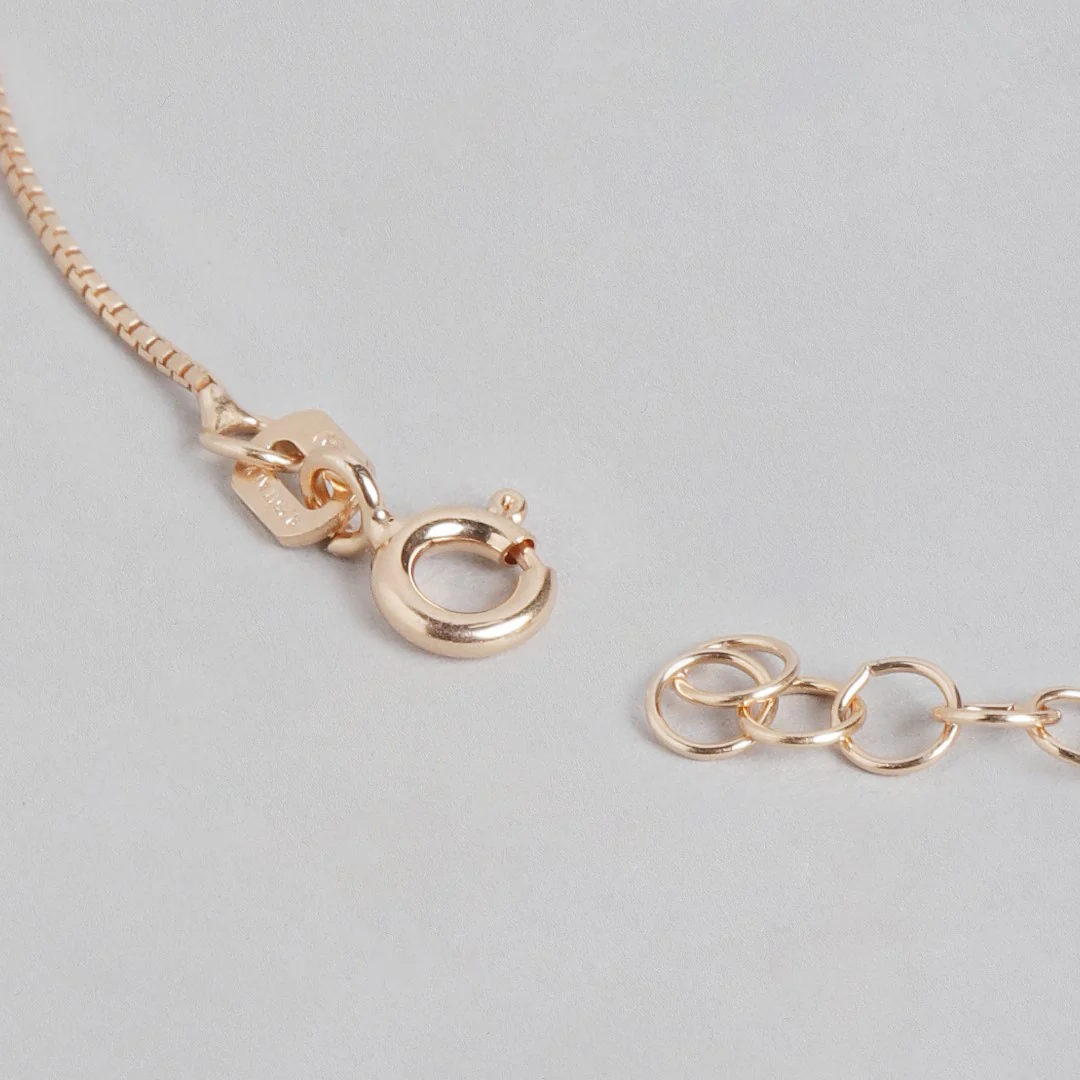 Pearlescent Elegance Rose Gold-Plated 925 Sterling Silver Pendant with Chain - Image 6