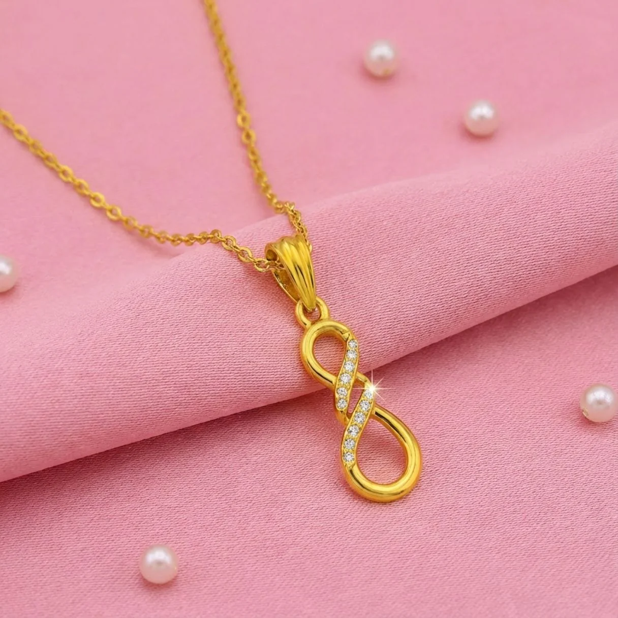 Infinity Grace Gold Plated 925 Silver Pendant - Image 6