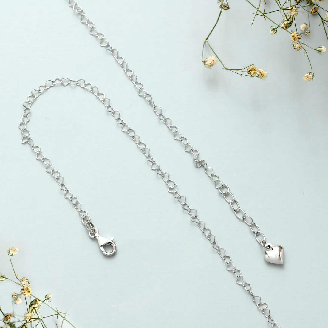 Pretty hearts 925 Sterling Silver Anklets - Image 2