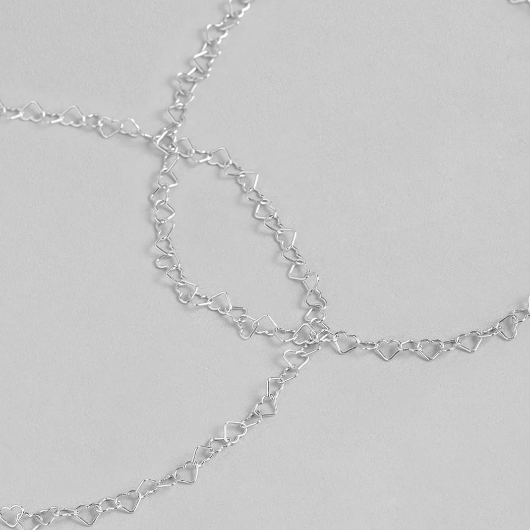 Pretty hearts 925 Sterling Silver Anklets - Image 7