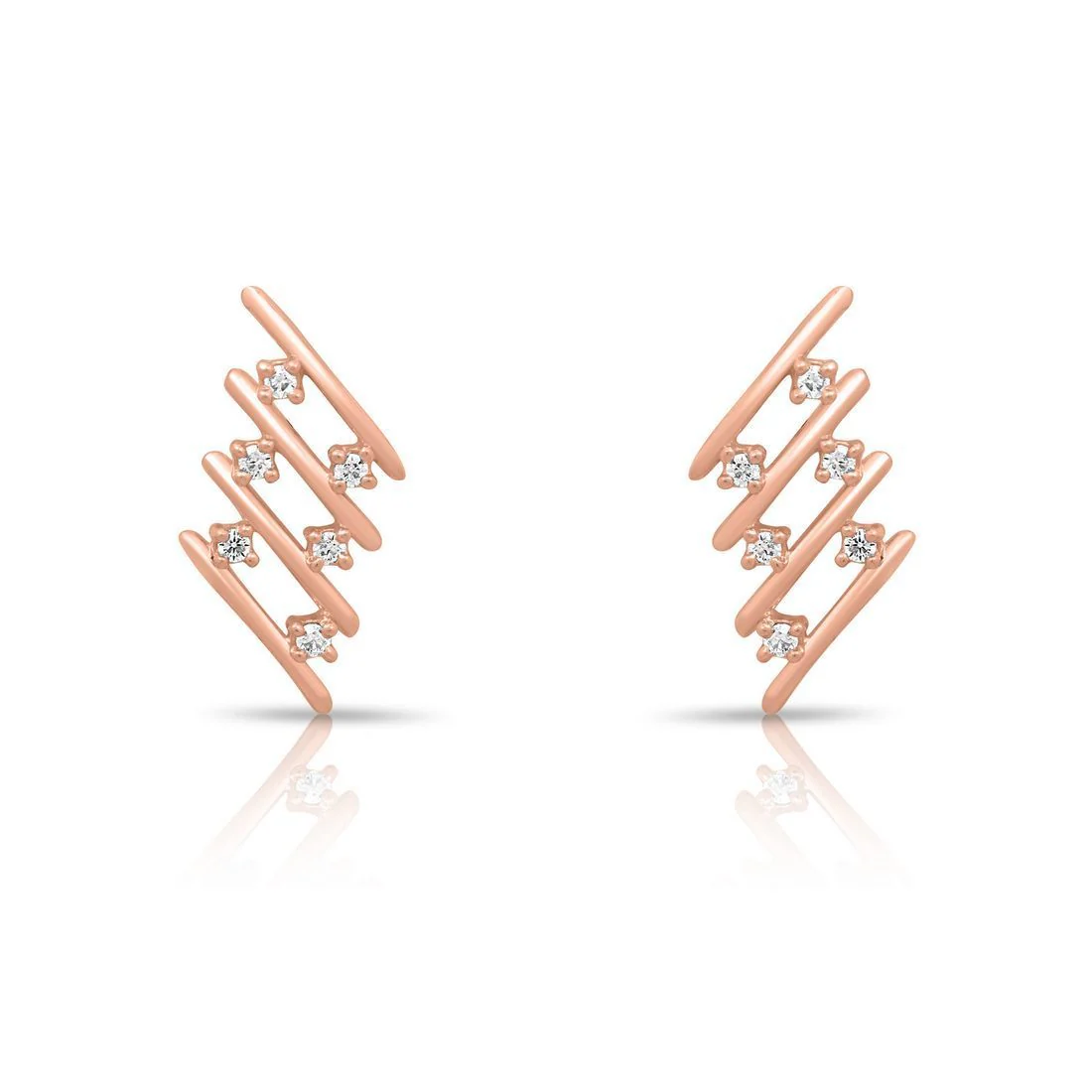 Quirky Designed Rose Gold Plated 925 Sterling Silver Jewelry Set - Image 6