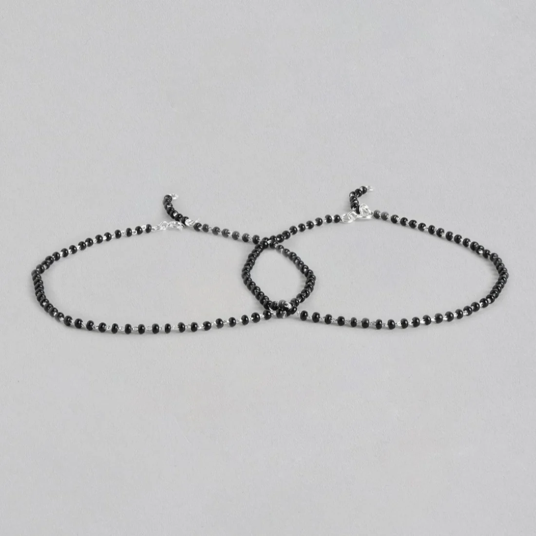 Radiant Bead Symphony 925 Sterling Silver Anklet - Image 6