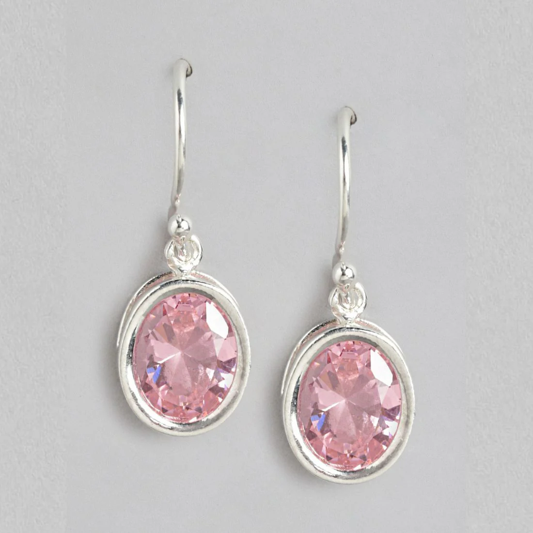 Radiant Brilliance Rhodium-Plated CZ 925 Sterling Silver Earrings - Image 3