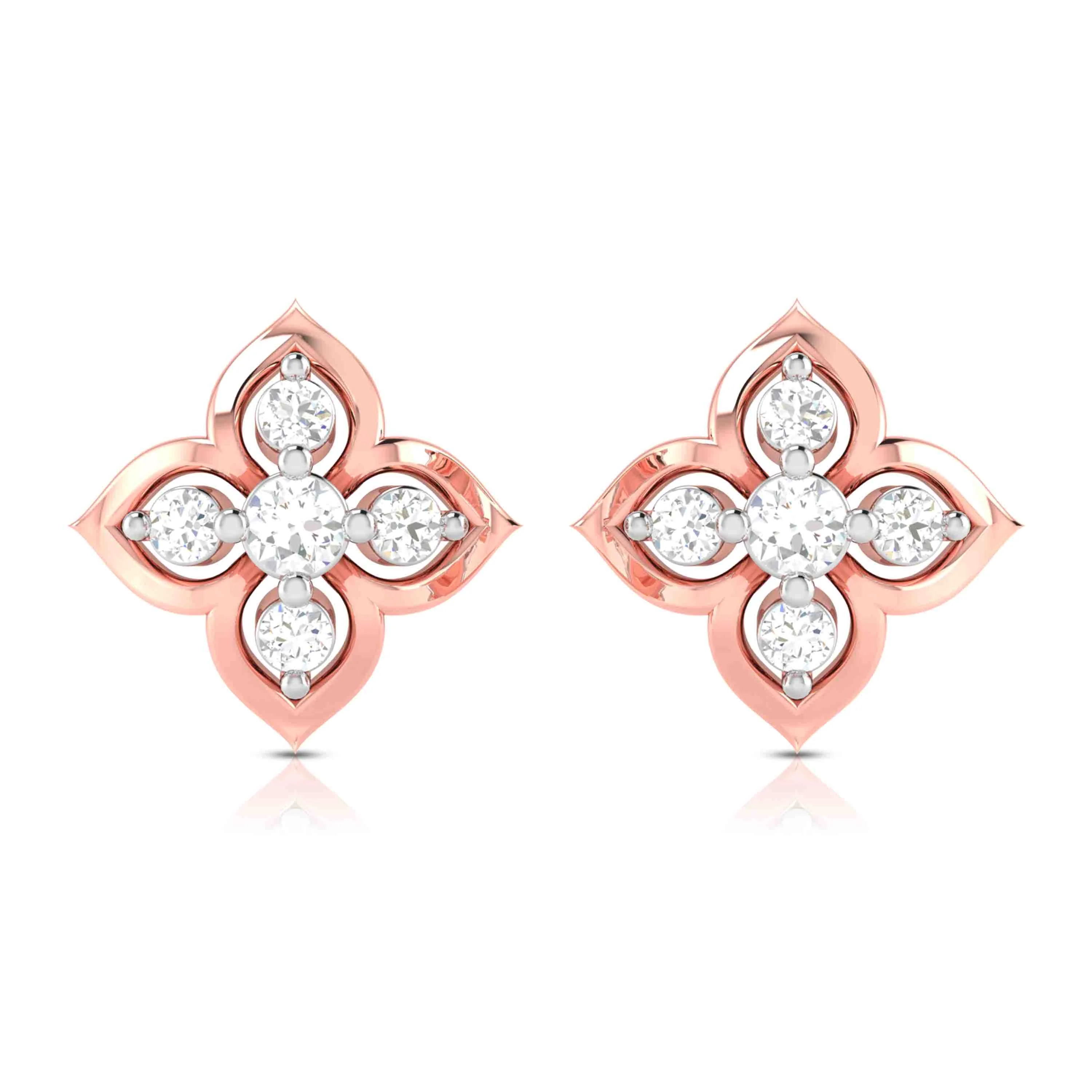 Radiant Clover Lab-Grown Diamond Stud Earrings - Image 6