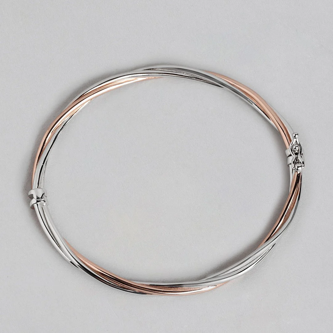 Radiant Duo 925 Sterling Silver Dual Tone-Plated Bracelet - Image 4