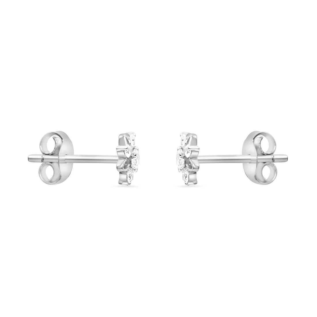 Radiant Floral Gold Earrings with Lab-Grown Diamonds - Image 11