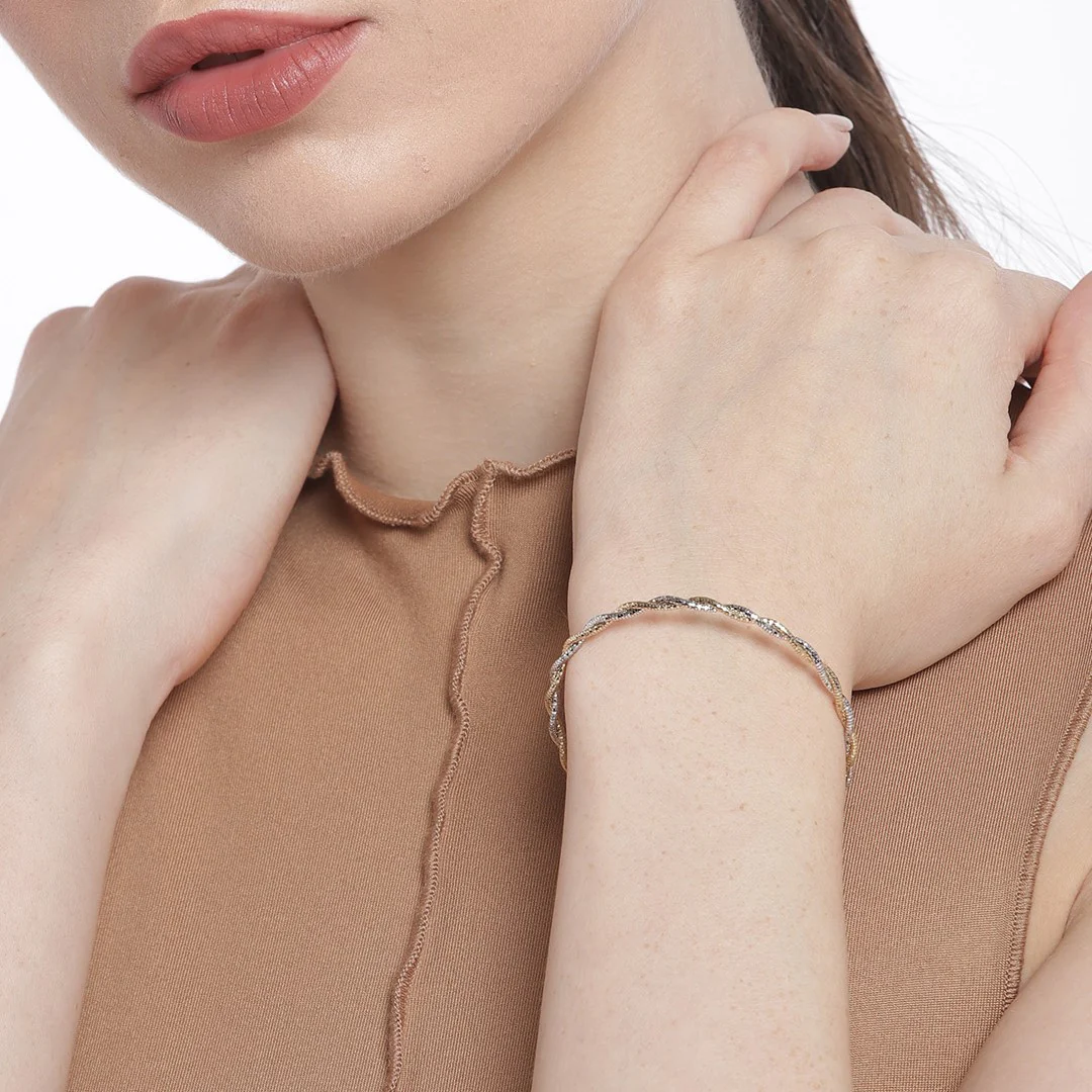 Radiant Harmony Dual Tone 925 Sterling Silver Bracelet - Image 3