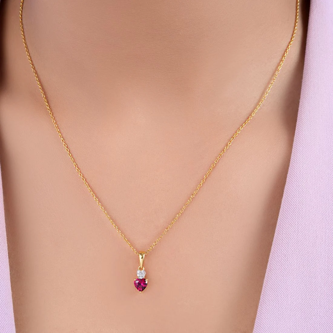 Radiant Heart Gold Plated 925 Sterling Silver Jewellery Set - Image 3