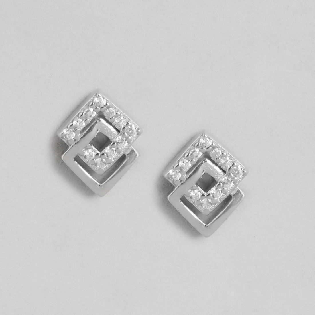 Radiant Reflections 925 Sterling Silver Abstract Earrings - Image 3