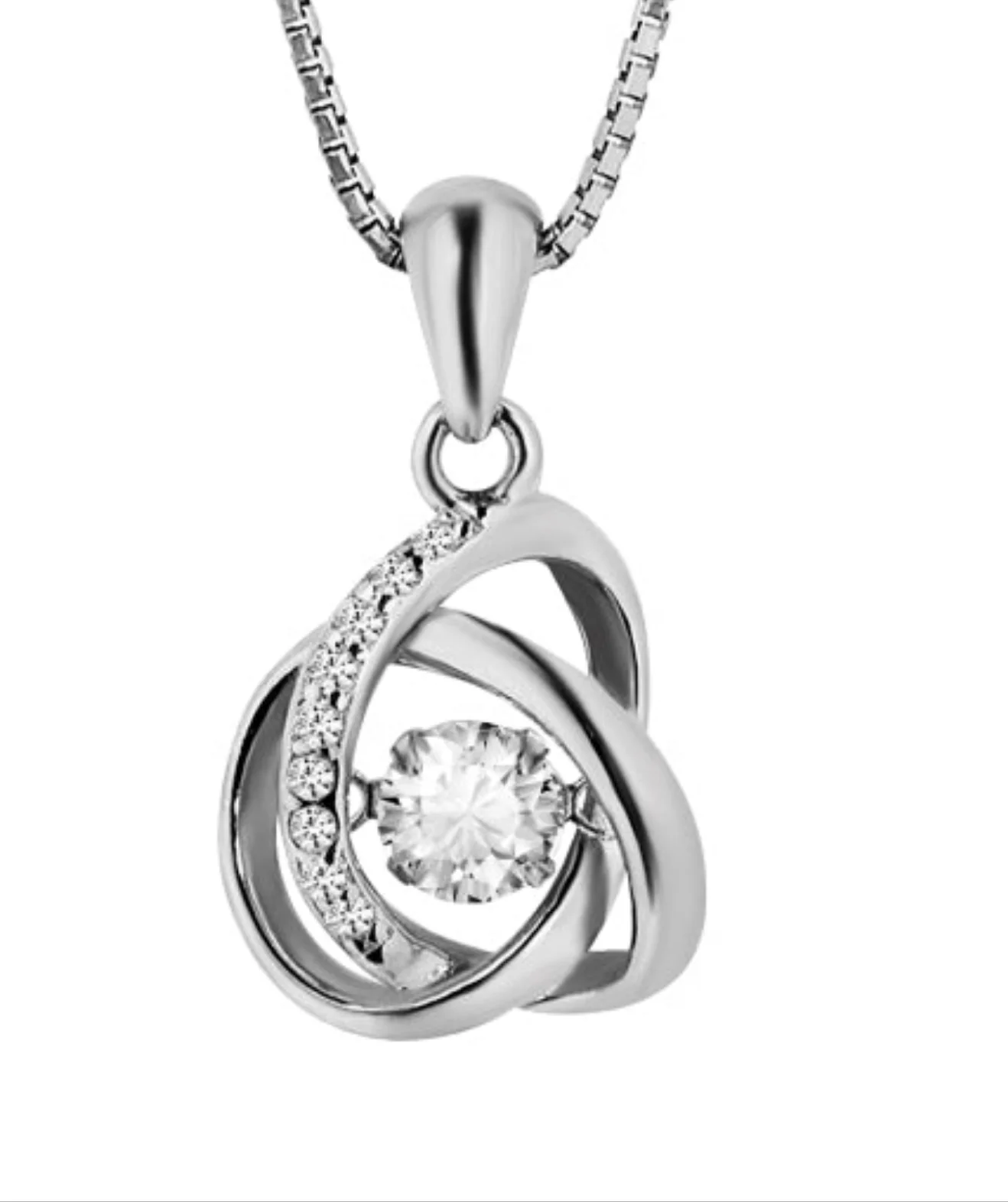 Radiant Reflections 925 Sterling Silver Rhodium Plated Pendant with Chain - Image 7