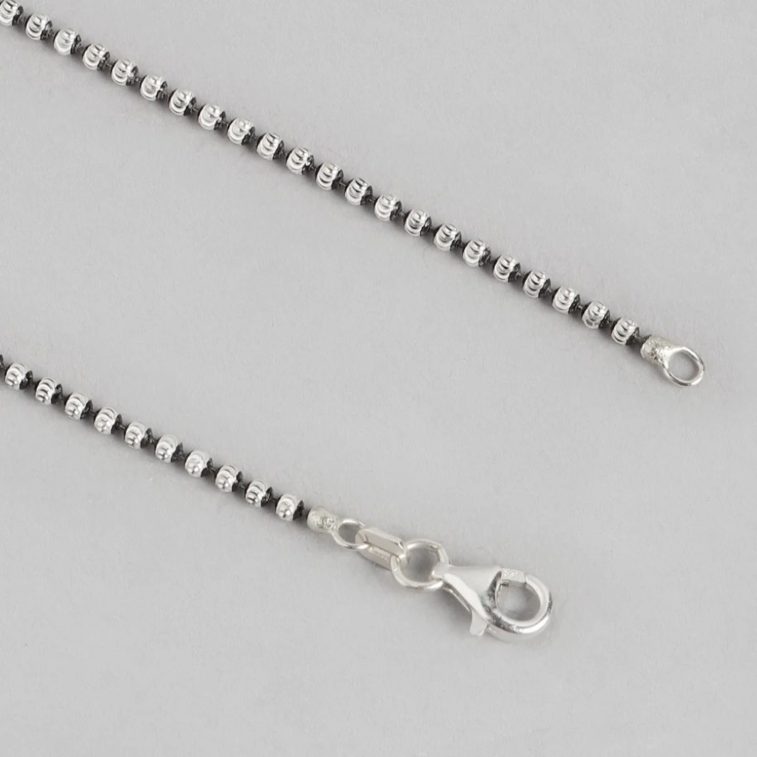 Radiant Rhythm Rhodium-Plated 925 Sterling Silver Beads Chain Anklet - Image 6