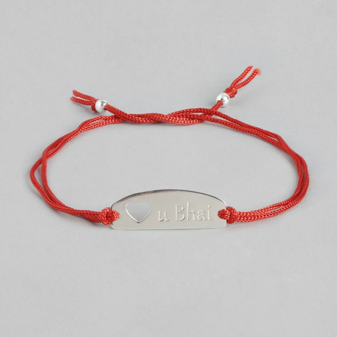 Rakhi Special 925 Sterling Silver Love U Bhai Rakhi - Image 4