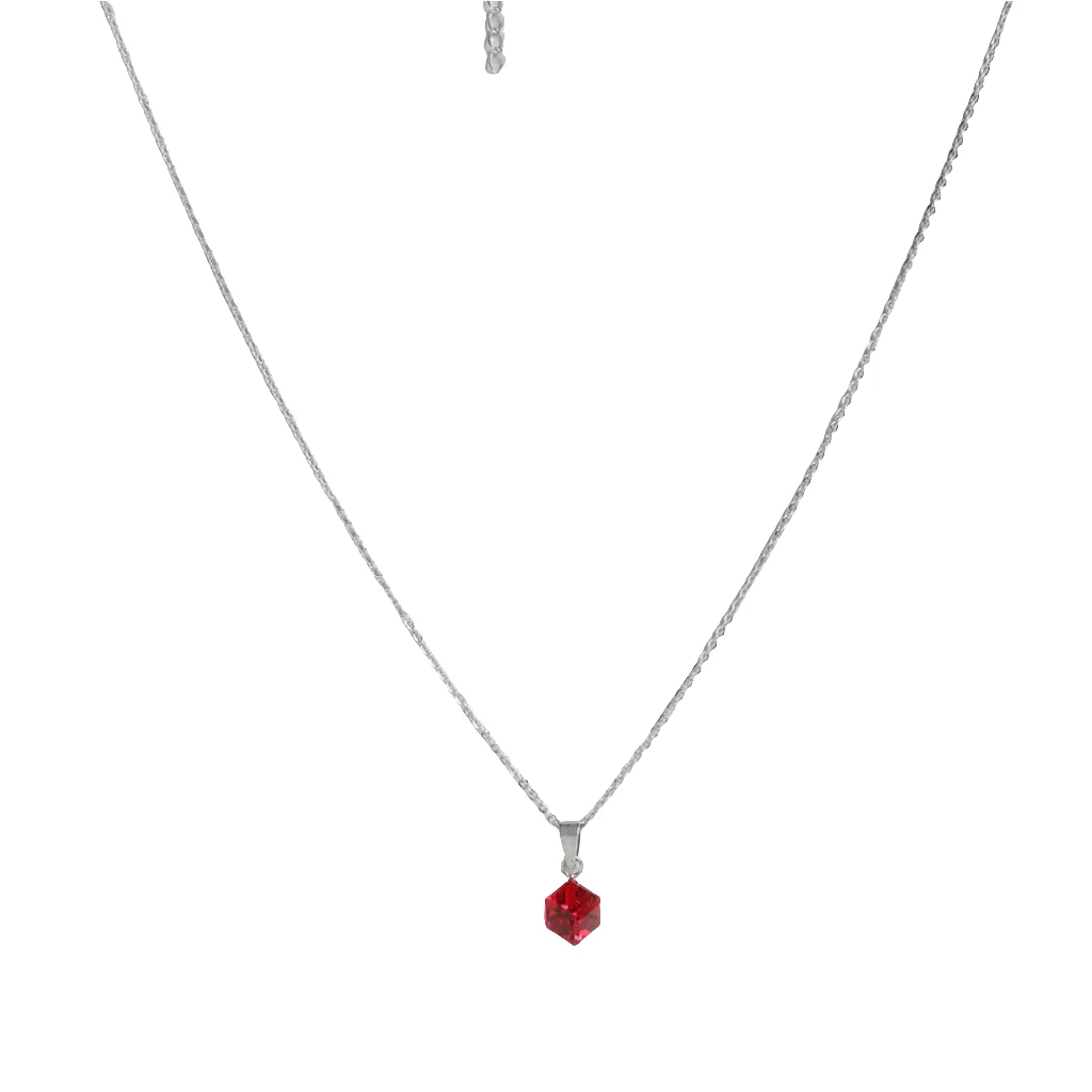 Red Love 925 Sterling Silver CZ Necklace - Image 5