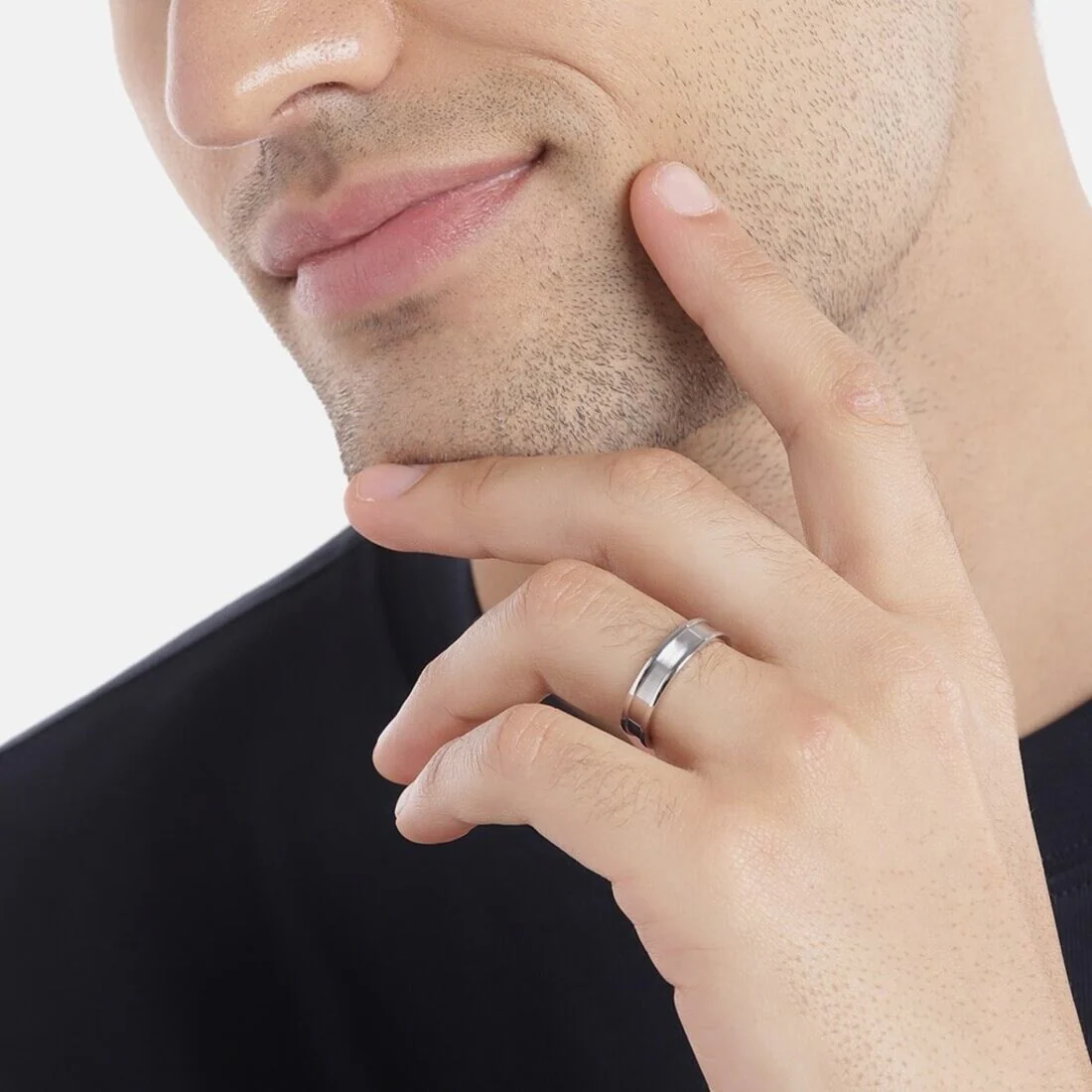 Refined Elegance Timeless Appeal 925 Sterling Silver Ring for Him - Image 2