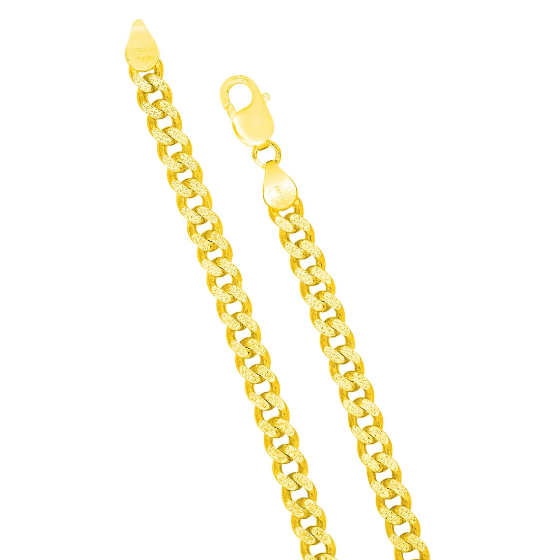 Refined Linked Gold Plated 925 Sterling Silver Men's Chain - Image 5