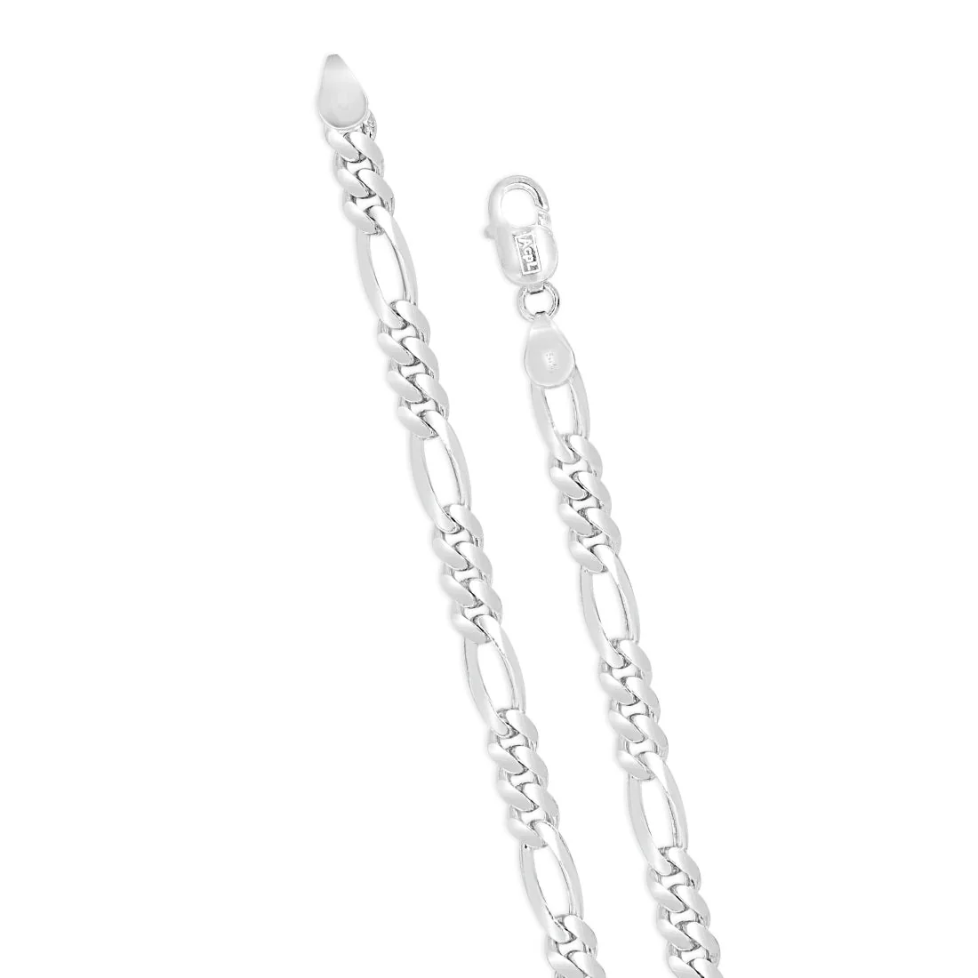 Refined Links Rhodium Plated 925 Sterling Silver Men's Chain - Image 5