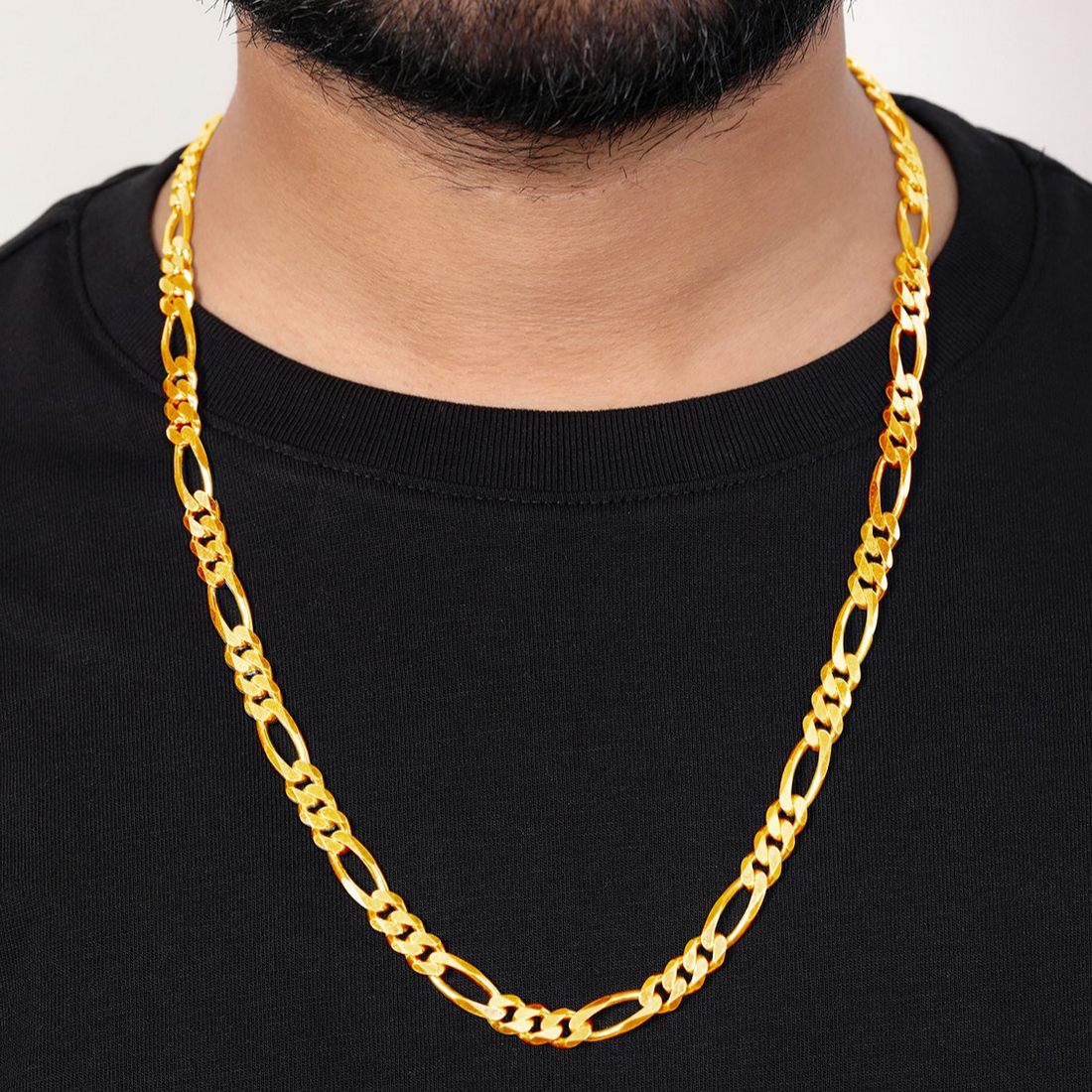 Refined Links Gold Plated 925 Sterling Silver Men's Chain - Image 3
