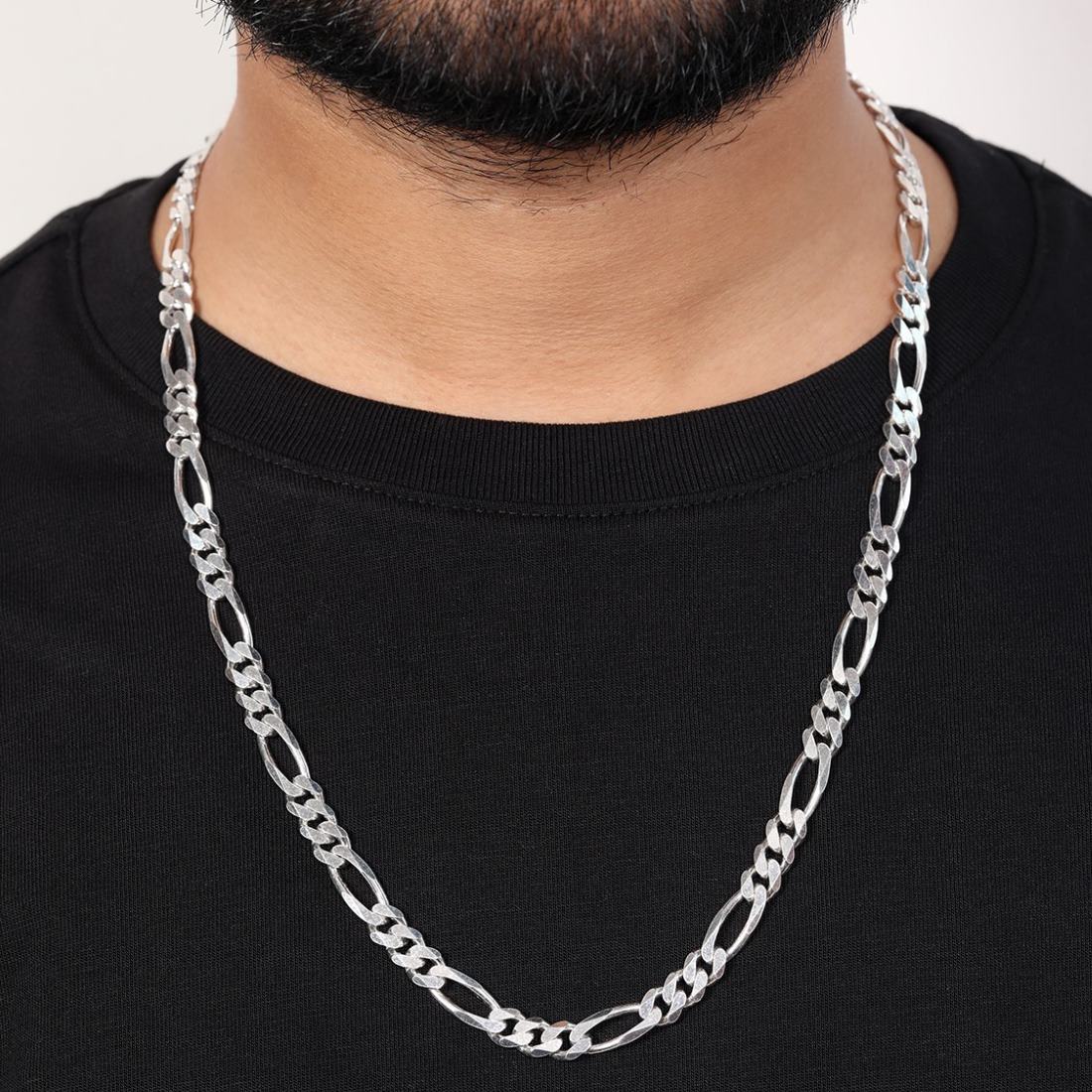 Refined Links Silver Plated 925 Sterling Silver Men's Chain - Image 4